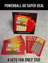 Powerball 60 SUPER DEAL  (4 sets of tickets for $50)