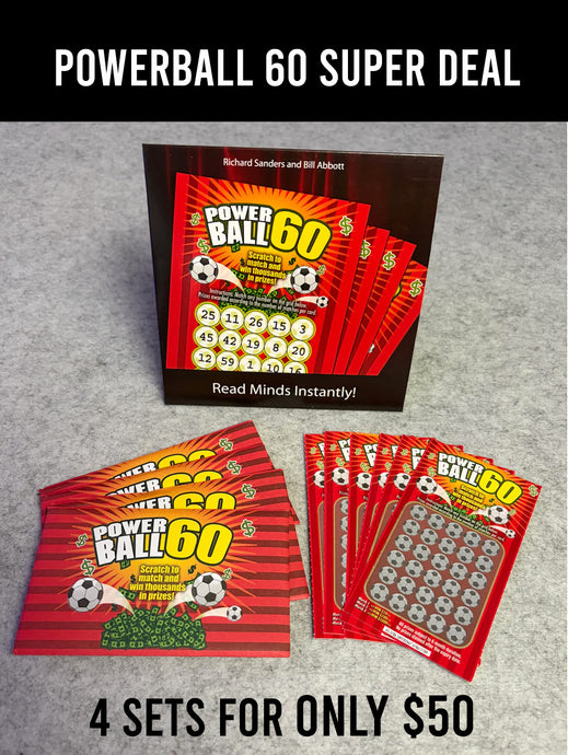 Powerball 60 SUPER DEAL  (4 sets of tickets for $50)